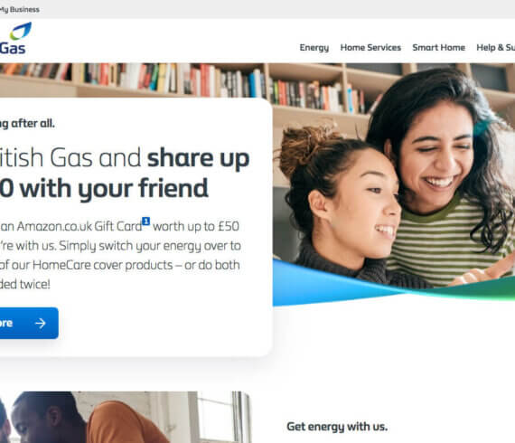 British gas referral code invite for an Amazon gift card