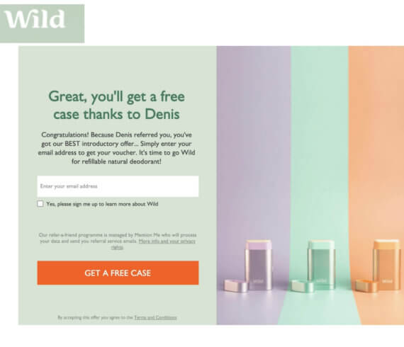 Wild referral code get a discount code for a free case at wearewild.com