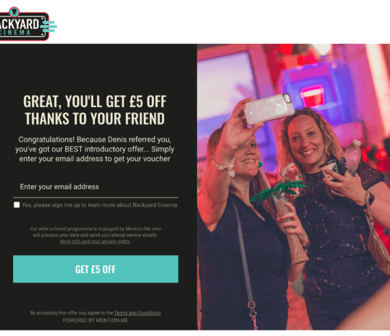 Backyard Cinema discount code, get £5 off with this Backyard Cinema referral invite for a 5 GBP discount code.
