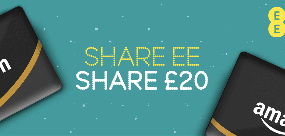EE Pay As You Go sign up bonus, get a £10 Amazon voucher with this EE refer a friend pay as you go invitation.