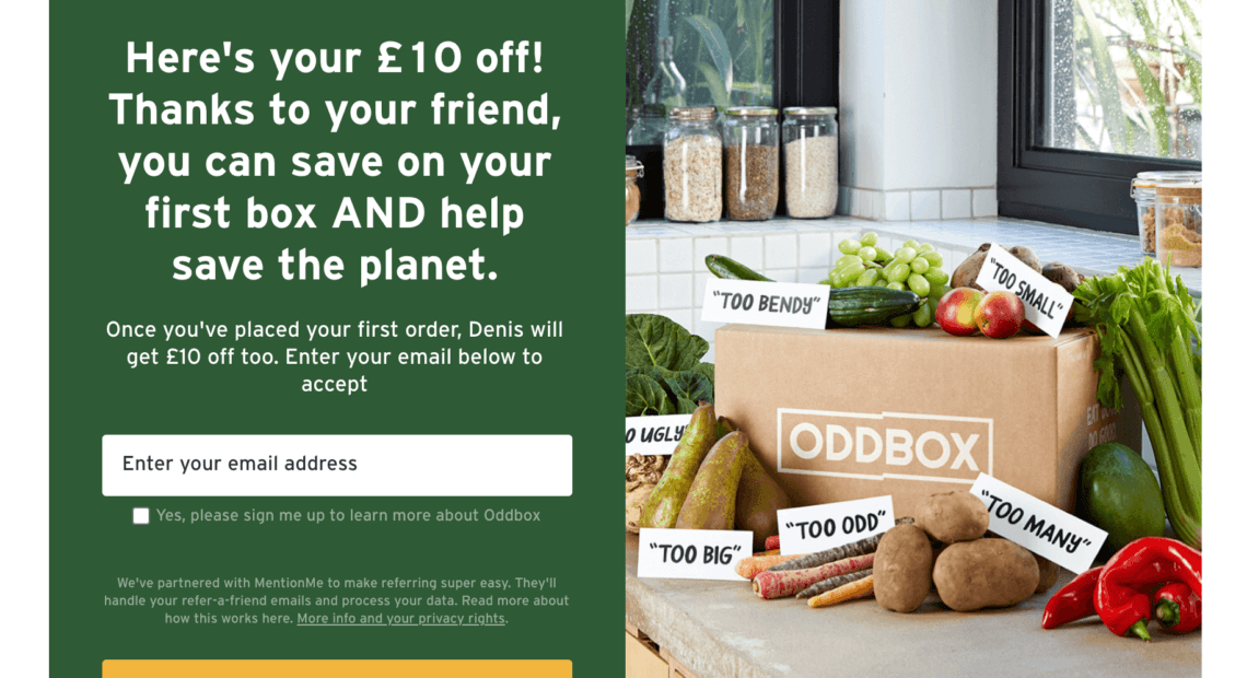 Oddbox referral code get £10 to spend with Oddbox