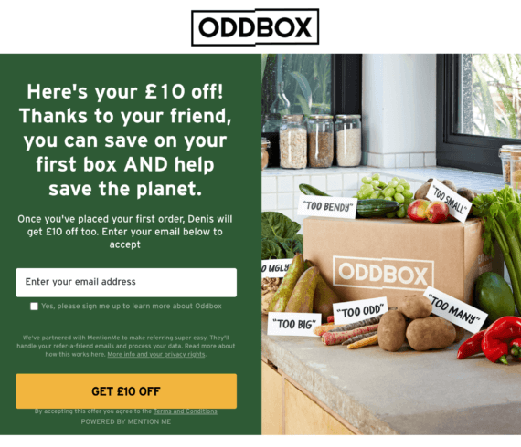 Oddbox referral code get £10 to spend with Oddbox