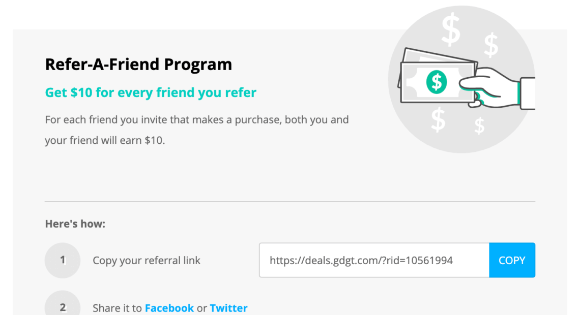 GDGT referral code get USD 10 off discount - gdgt refer a friend