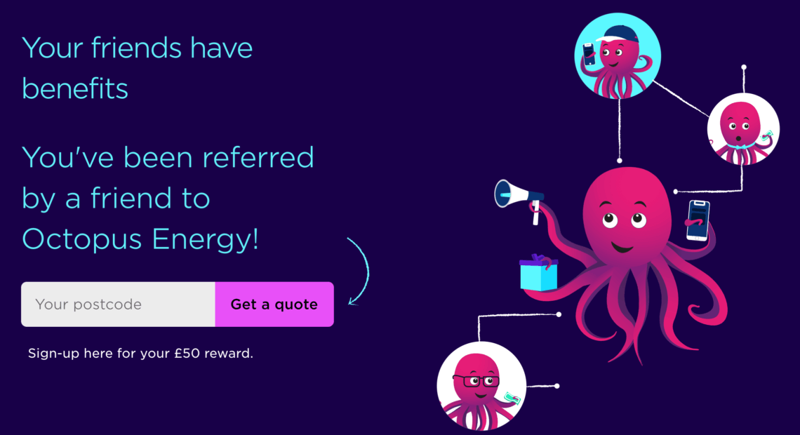 Octopus Energy referral 2021 £50 with this refer a friend sign up bonus