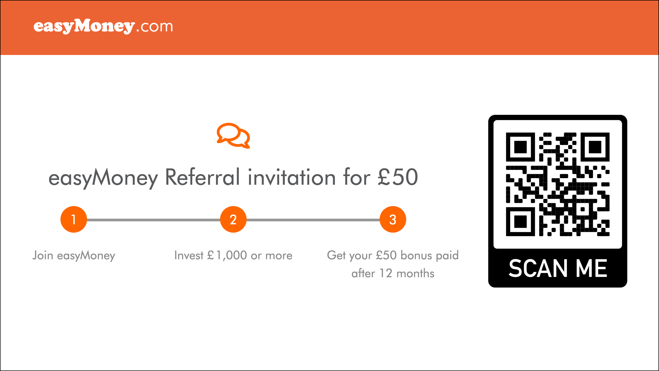 easyMoney discount code for £50 bonus (paid after 10 months) - referral invite bonus