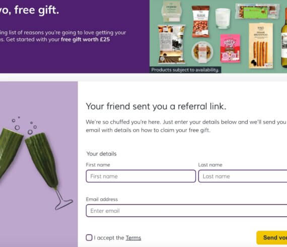 Ocado referral link 2022 uk - get a £25 gift bundle with your first order