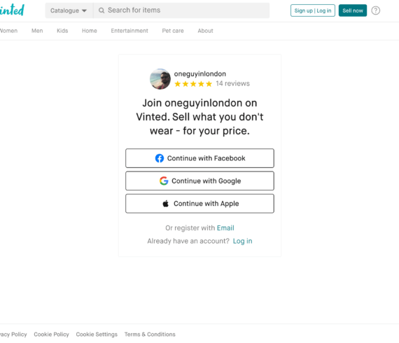 Vinted referral code UK - refer a friend invitation vinted app