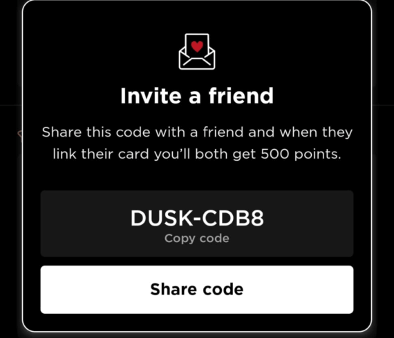 Dusk refer a friend code - free drink app with rewards
