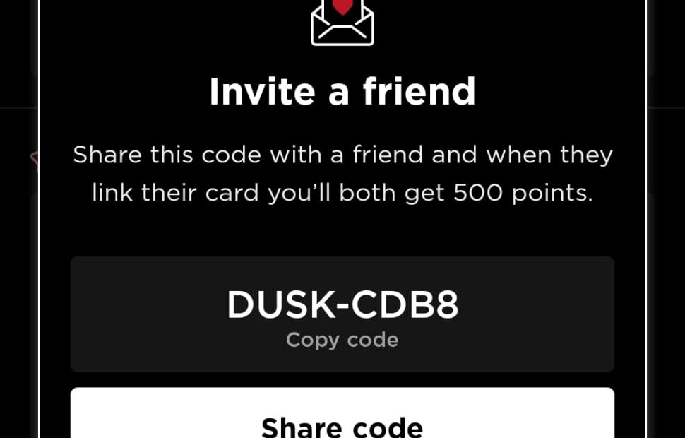 Dusk refer a friend code - free drink app with rewards