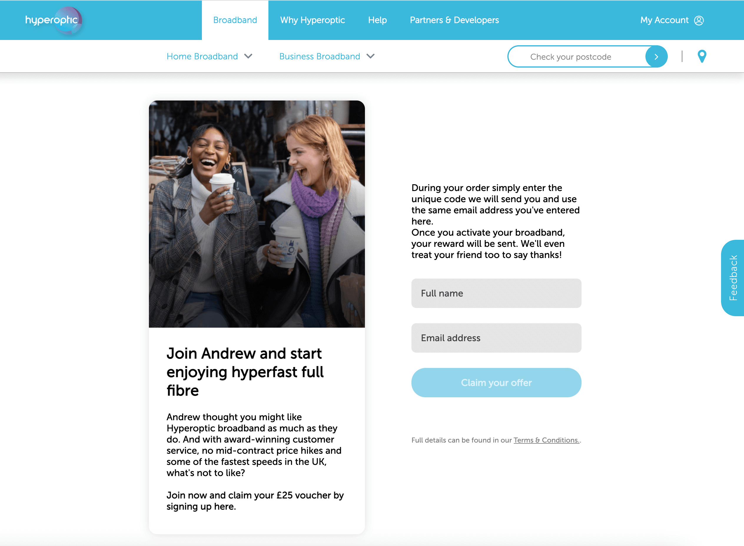 Hyperoptic Broadband voucher code £25 + cashback up to £56 [UK 2023]